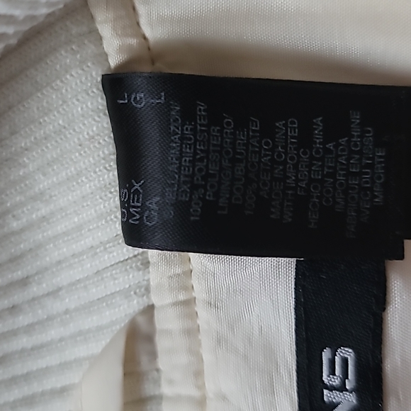 DKNY//Jeans Cream Down Jacket Size Large - Picture 8 of 13